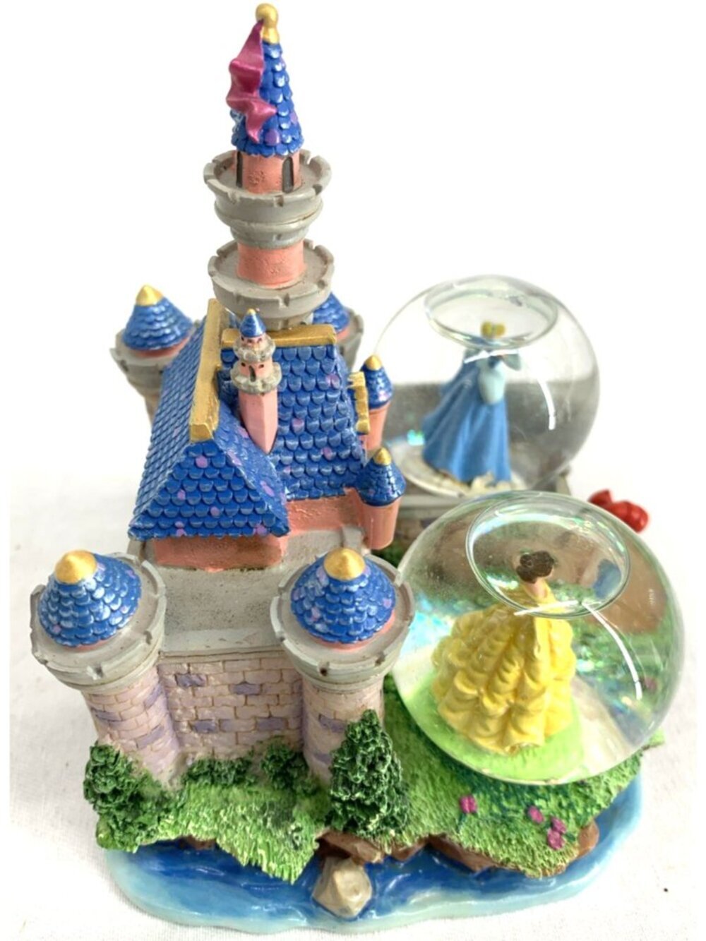 Disney Princess Snowglobe Cinderella Belle Ariel Mini Castle Retired Vintage 5" - Picture 3 of 7
